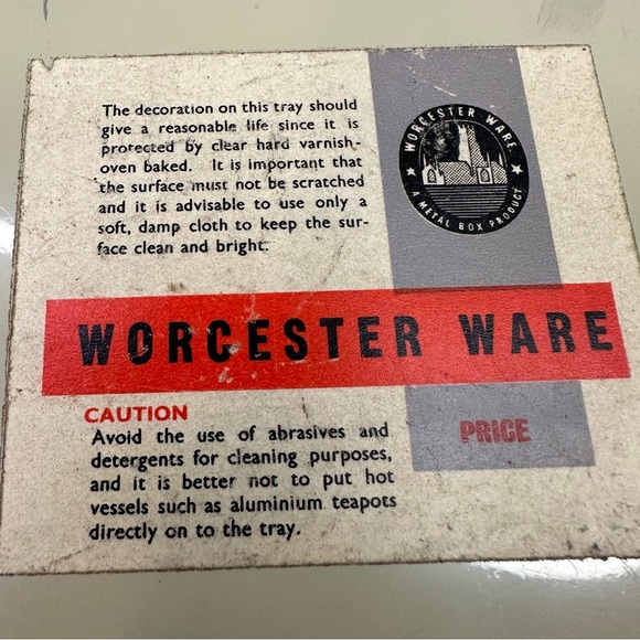 Buckingham Palace Decorative Tin Tray Worcester Ware - Picture 10 of 12